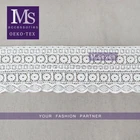 New Arrival soft lace trim embroidery cotton lace trim milk silk lace trim in 11.5cm wide white color for garment decoration