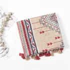 New Design Designer Geometric Pattern Korean Style Girl Shawl Muslim Viscose Scarves Hijab For Women