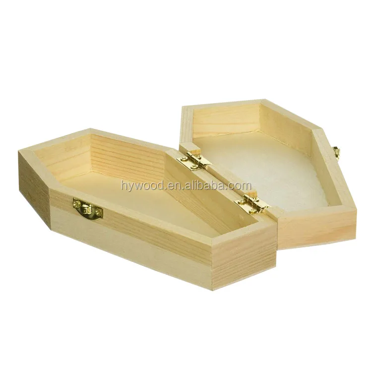 shape customized small coffin wooden gift box