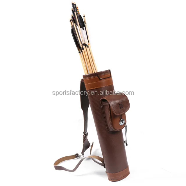 new design archery arrow quiver real feather arrow bag can hold