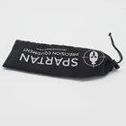 High quality soft touch material custom logo black vcotton pouch bag