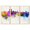Colorful Modern Abstract Cityscape Printed Canvas Art Picture