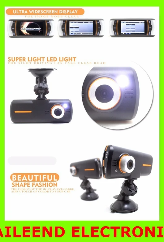 Dual Lens Mini Car DVR Camera Recorder Car Detector HD1080P 140Degree 2.7"LCD Dash Cam With Rear Cam GPS Tracker