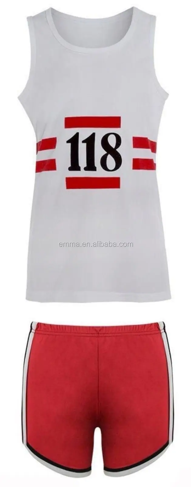 118 FANCY DRESS MEN AND WOMEN MARATHON RETRO STAG//HEN PARTY VEST AND SHORTS