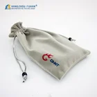 Hot Sale Grey Velvet Velour Pouch for Jewelry