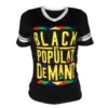 black rubber print ladies 100% polyester v neck oversize t-shirt with custom label 1 euro