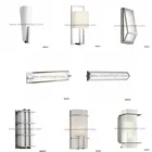 UL Iron Hotel Glass Acrylic Long Vanity Wall Fixture Light Mounted Lamp Sconce