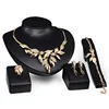 Fashion 18K Gold Filled Clear Austrian Crystal Necklace Earring Bracelet Wedding Jewelry sets