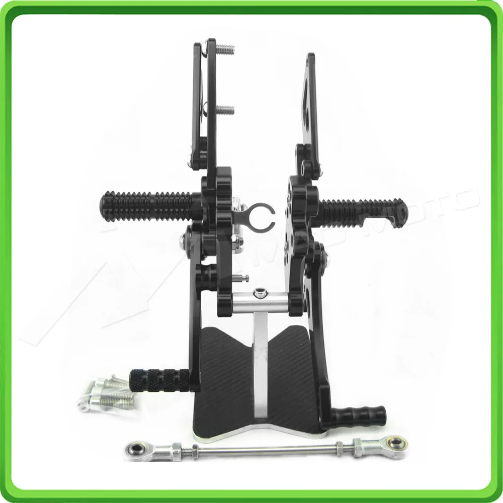 Motorcycle Adjustable Rearsets Rear set sets Foot Rest Pegs Pedal For KAWASAKI NINJA 300 Z300 2013 2014 2015 2016 2017 Black (3)