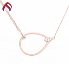 Silver Chain White Cz Rose Plated Silver Necklace Chain for Women and Girls