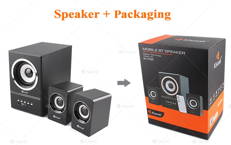 Mini Digital Kisonli USB 2.1 Speaker with FM Radio,Support USB driver TFcard /MP3 audio files with remote control - ANKUX.COM