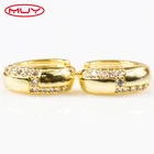Latest Fashion Gold Plated Popular Simple Zircon Luxury Earrings