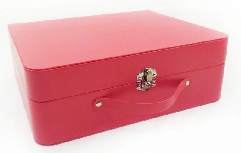 quality pu leather suitcase for office, gift storage box card