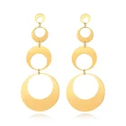 custom women gold plated stainless steel earring