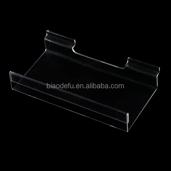 NEW ACRYLIC SLATWALL DISPLAY SHELF TRAY SHOE BOOK DISPLAY TRAY RACK SHOP FITTING
