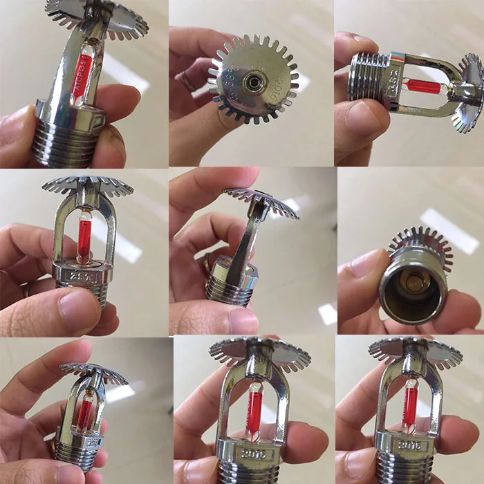 68 Centigrade Auto Fire Sprinklers Head With red bulb, View 68