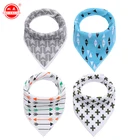 Amazon Hot Selling Wholesale Triangle Cotton Baby Bibs