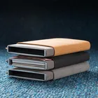 Mini Wallet Card Holder Wallet Mini Wallet Pop Up Credit Card ID Holder Men Slim Money Clip LEATHER