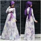 Modest fashion dubai guangzhou printed floral women islamic clothing abaya