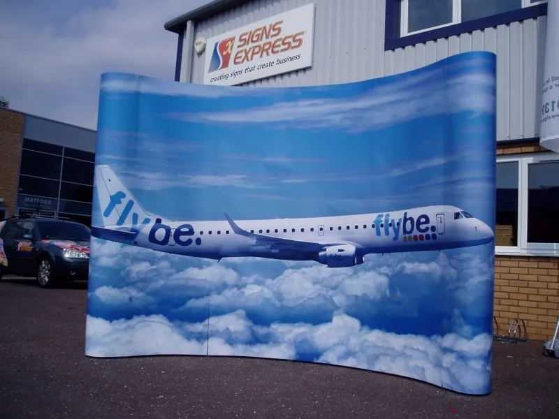 Custom Size High Quality Long Life Printed Type PP Advertising Banner Popup Stand