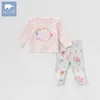 DAVE&BELLA DBM7308 spring baby girls wholesale price clothing sets kids floral suit children high quality clothes 2018