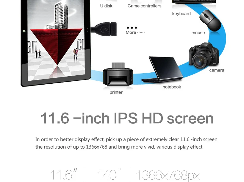 11.6 inch Electromagnetic screen microsoft surface 3 Windows 10 tablet pc intel core i7 8G DDR3+256G SSD bluetooth 3G