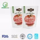 Custom laminated microwavable stand up retort pouch for paste