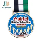 10km run for education finisher silver enamel Challenge custom india kolkata medal