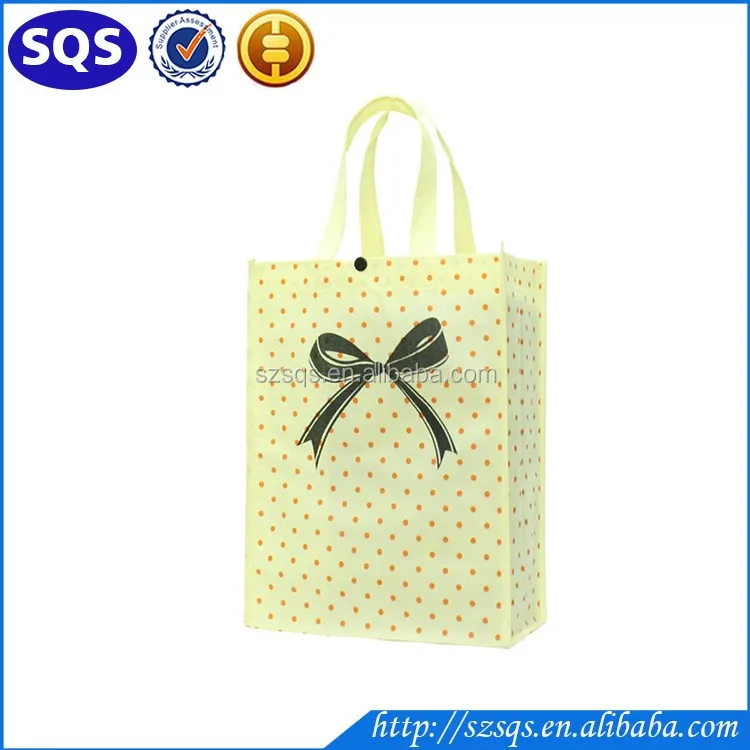 trendy sweet bow assorted colors nonwoven gift bag for wedding