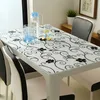 thick transparent pvc protective table cover floral black table cloth