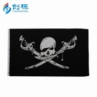 Cheap all color CMYK digital printing custom flying pirate flag for boat