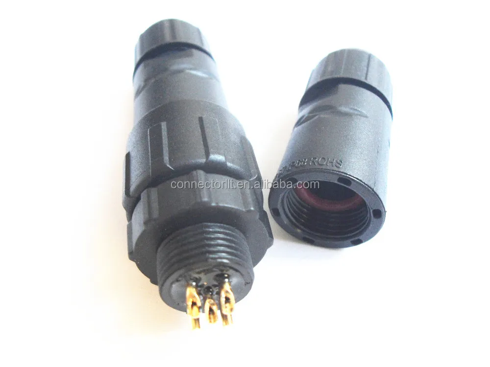 LLT outdoor waterproof circular 5 pin female connector, View 5 pin