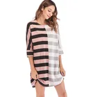 Long Sleeve Sports Stripe Sweater Casual Dress Fashion Women Dresses