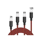 2018 Amazon Hot Sale Nylon braided USB cable for iPhone