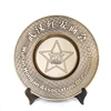 customized bronze zinc alloy plates Naval forces logos metal souvenir plate