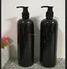 500ml black shampoo bottle with lotion pump