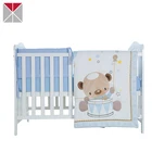 100% Cotton popular cartoon bear printed baby bedding set