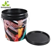 Pet food plastic pails with lid, dog /cat food plastic bucket/barrels