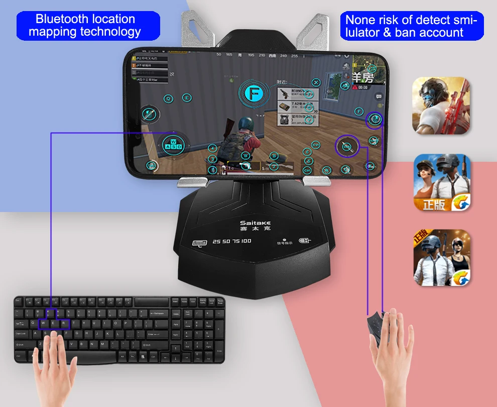 Keyboard & Mouse convertor for PUBG Games for Android/IOS system