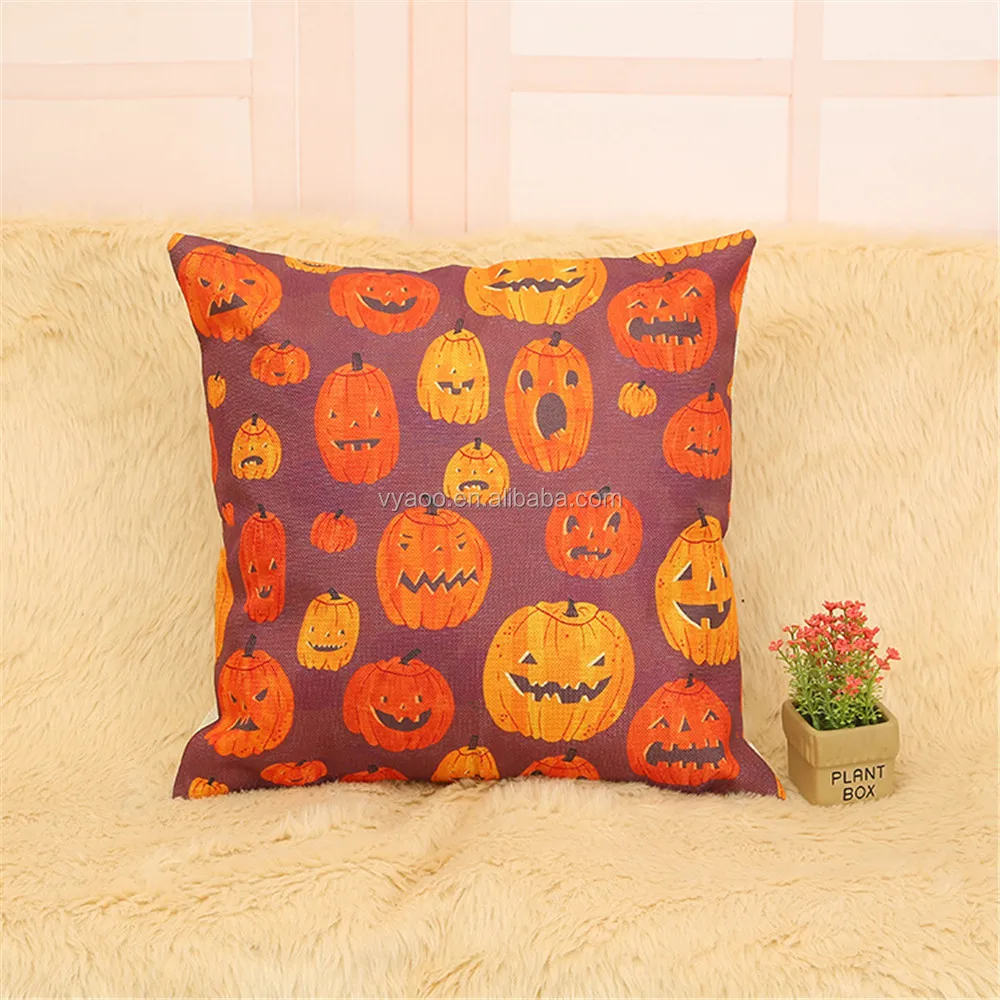 hot sale creative gift halloween skull-head flax pillow case