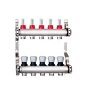 flow meter manifold brass water maniifold 5 ways used for floor heating system