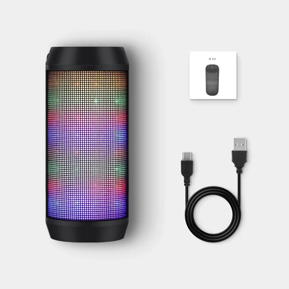 Cheap Portable Wireless Bluetooth Speakers LED with color changing light 8H Playtime Build-in Mic for Outdoor, Home & Travel - ANKUX.COM