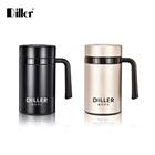 Wholesale double wall stainless steel vacuum insulated thermos coffee travel mug with screw lid