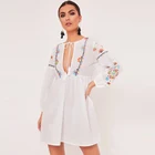 White Embroidered Tassel Women's Summer Dresses