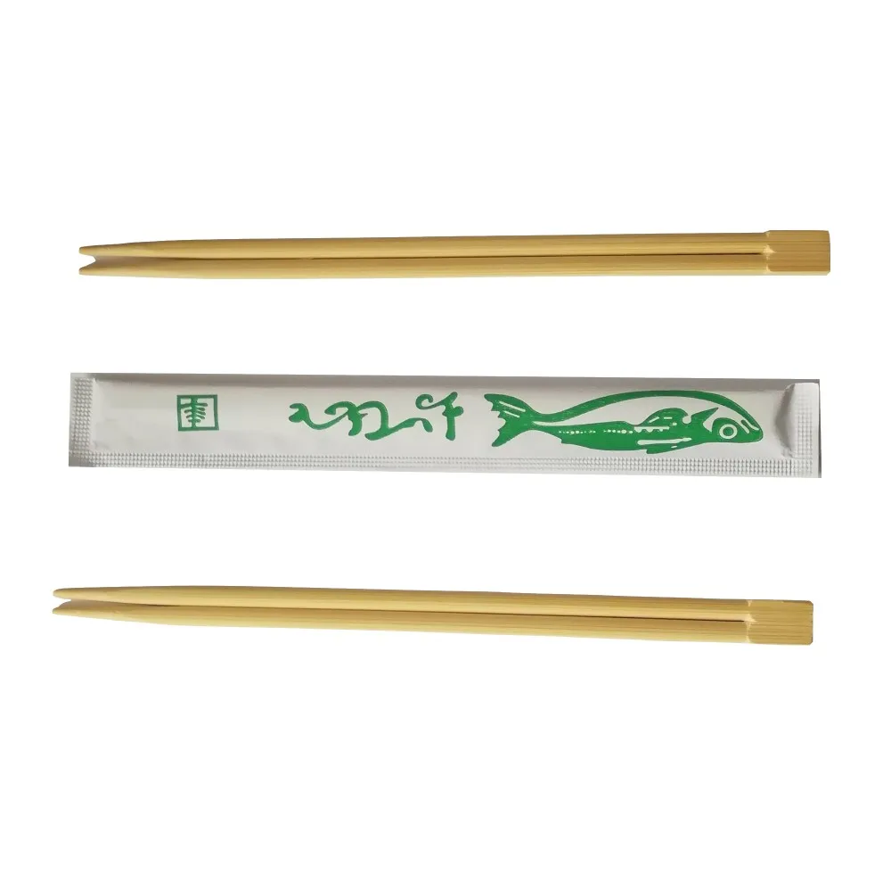 full-closed packed chopstick with logo bamboo cutlery semi full