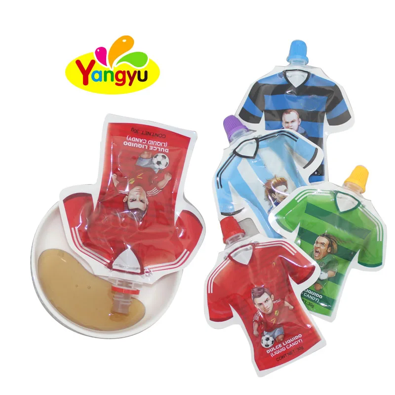 World Cup Jersey Shape Fruits Liquid Jelly Candy