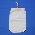 Sufficient Supply Pure Reusable Food Grade Filter Mesh Organic Cotton Nut Milk Bag
