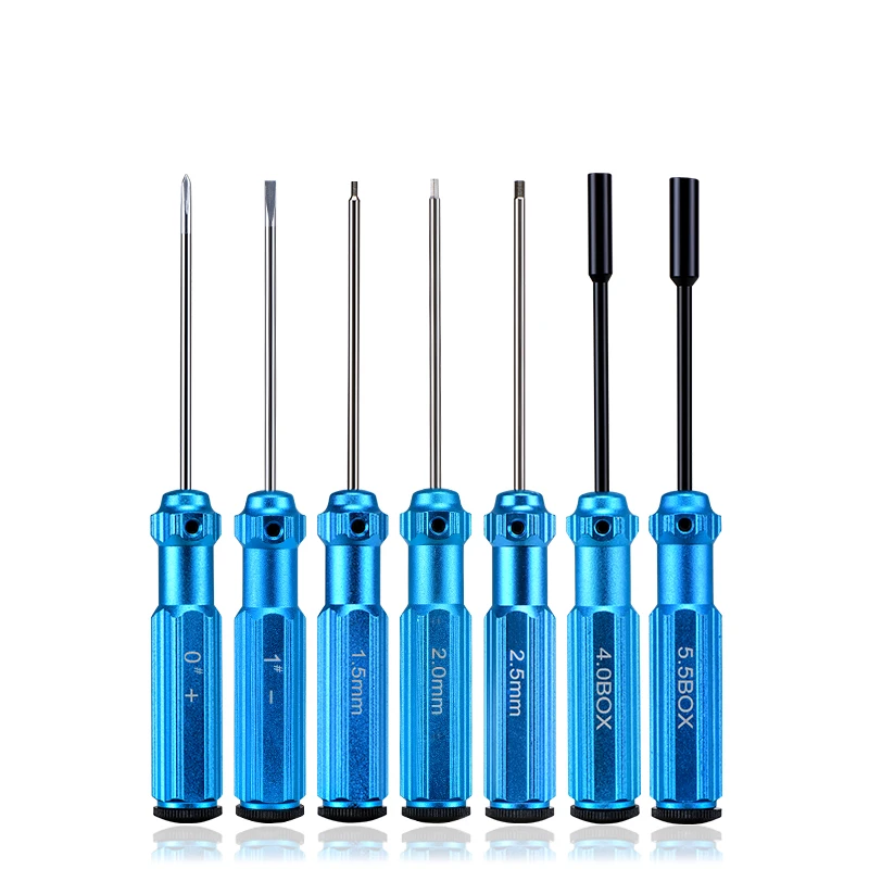 7pcs Rc Screwdriver Set Rc Tools Buy Rc Metal Screw Driver 1 5mm 2