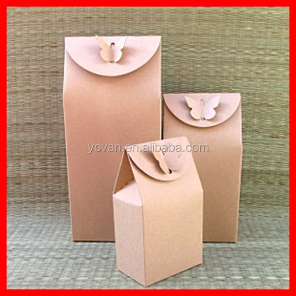 size custom kraft paper special butterfly tea gift packaging box