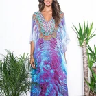 Floral Print Silk Caftan Wholesale Katfan dress Kaftans 2016